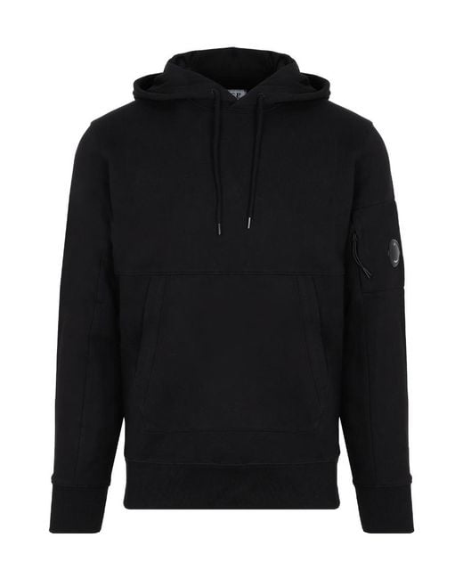 C P Company Black Hooded Hoodie for men