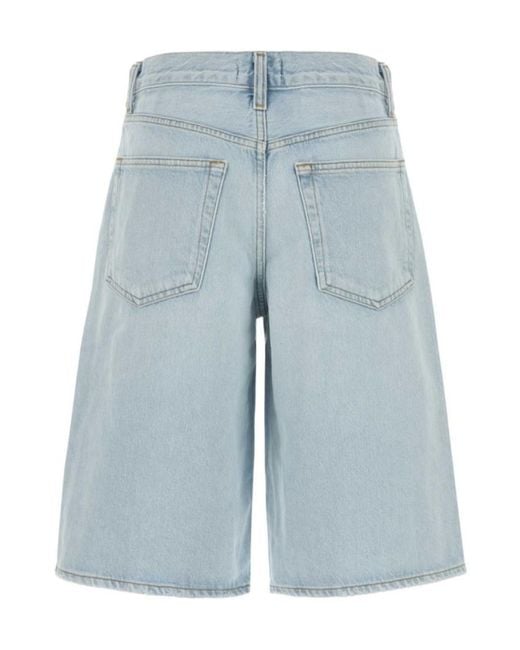 Agolde Blue Ramona Bermuda Jeans