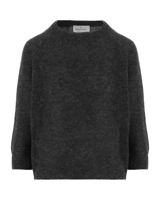 Bruno Manetti Black Crew Neck Knitted Sweater