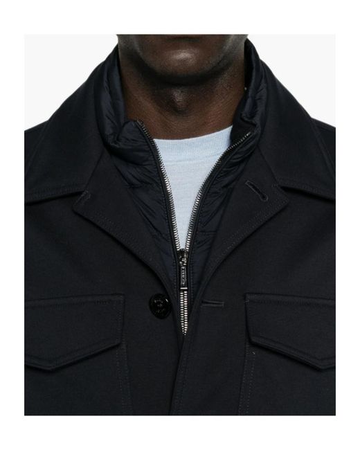 Moorer Black Long-Sleeved Down Jacket for men