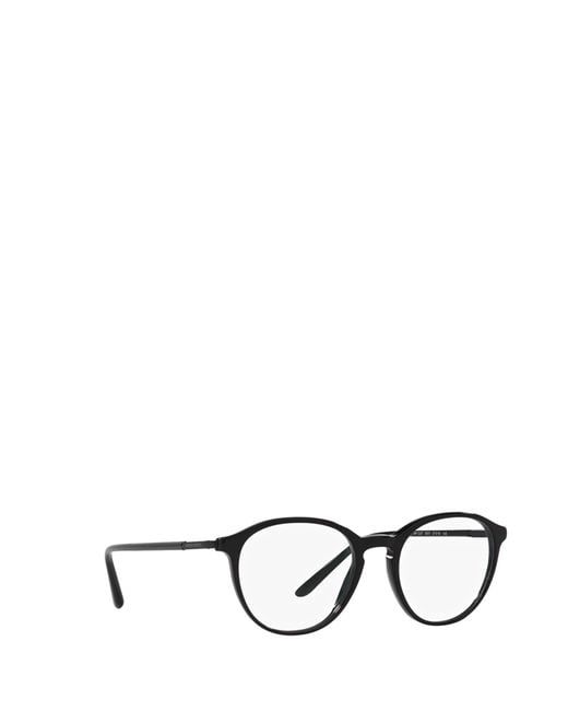 Giorgio Armani White Logo-Print Round-Frame Glasses for men