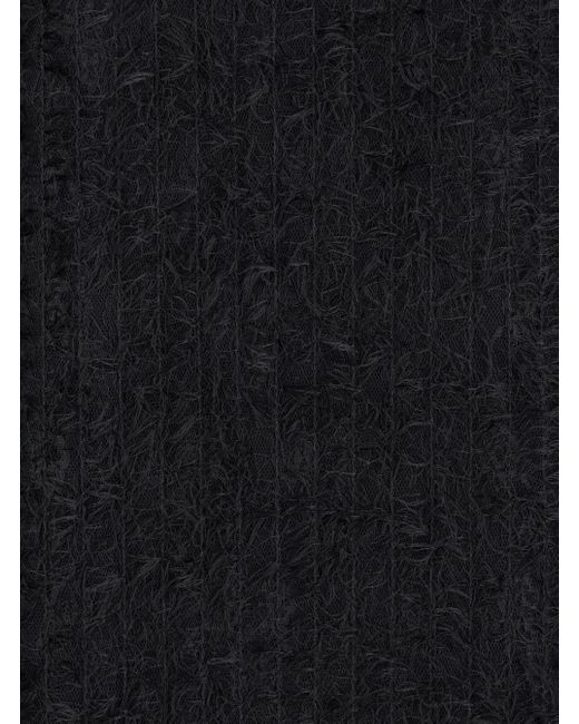 Rohe Black Turtleneck Dress With Fabric Fringes