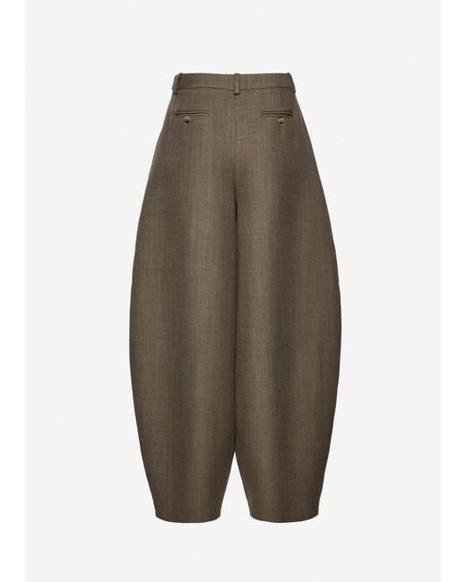Magda Butrym Green Balloon-Fit Tailored Pants