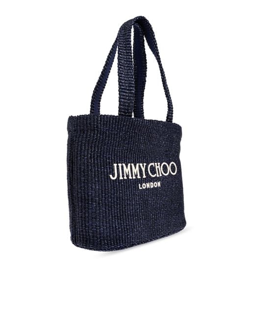 Jimmy Choo Blue Logo Tote Bag