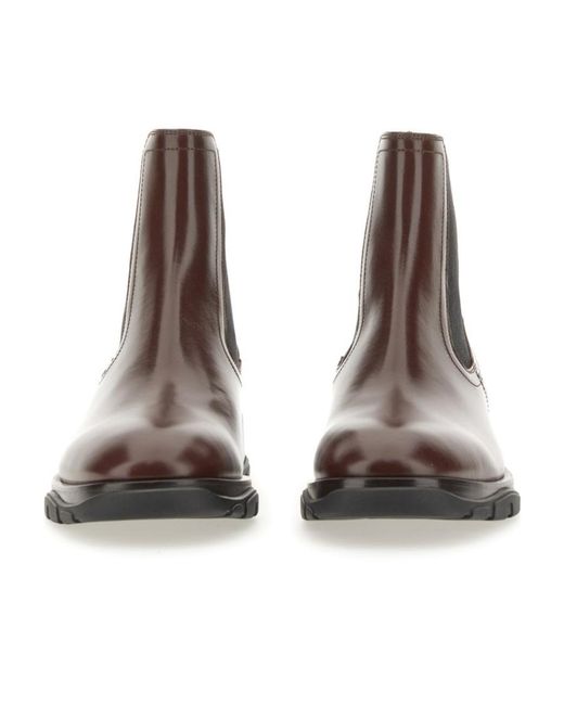McQueen Brown Beatle Boots for men