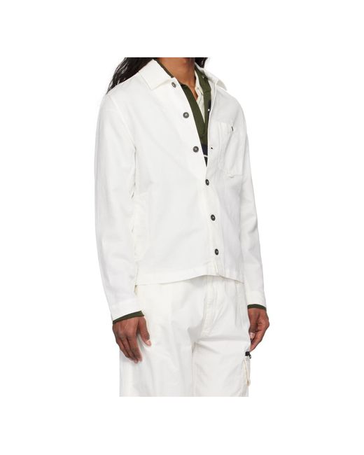 C P Company White Utility Jacket for men