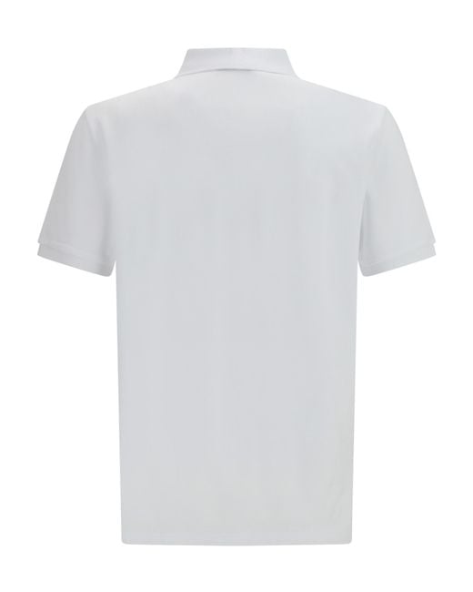 Moschino White Short Sleeve Polo Shirt for men