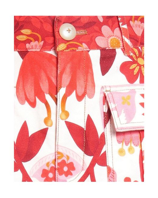 Farm Rio Red Floral-Print Shorts