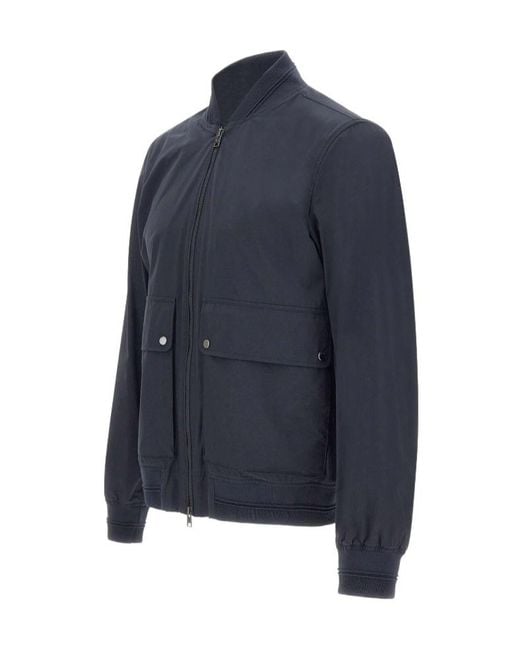 Woolrich Blue Urban Wesley Bomber Jacket for men