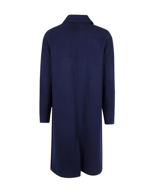 Dries Van Noten Blue Randale Single-Breasted Coat for men