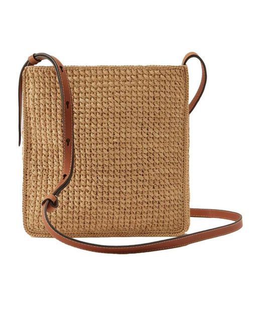 Helen Kaminski Brown Woven Details Shoulder Bag