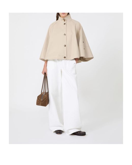 Max Mara Natural Flared Shawl