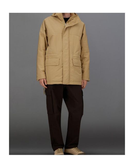 Herno Natural Drawstring Padded Hooded Jacket for men