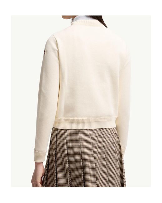 Moncler Natural Logo Patch Padded Cardigan