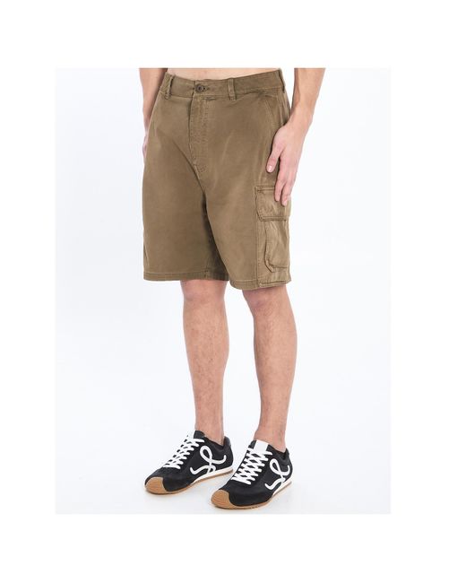 Loewe Green Cargo Bermuda Shorts for men