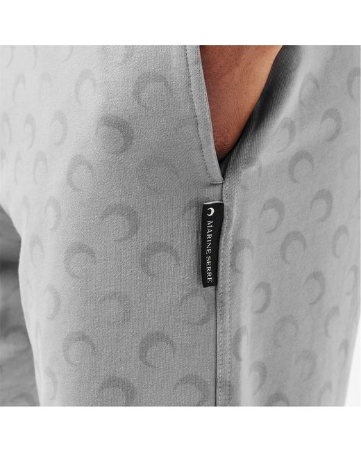 MARINE SERRE Gray Moon Pattern Sweatpants