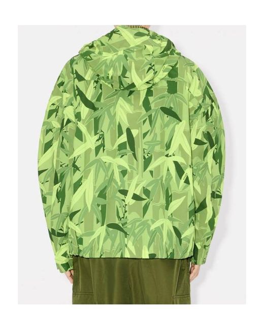 KENZO Green Chiku-Rin Camo Short Windbreaker for men