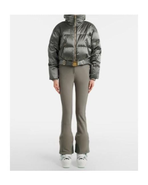 Bogner Gray Down Ski Suit And Jacket Set