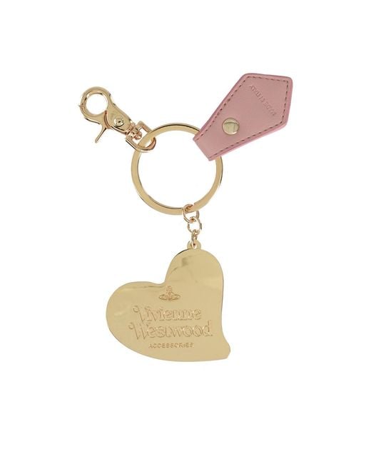 Vivienne Westwood Pink Heart Key Ring for men