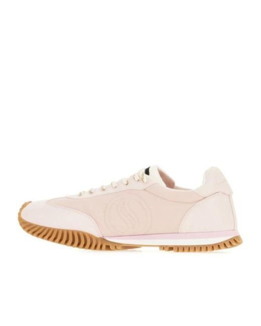 Stella McCartney White Round Toe Low-Top Sneakers