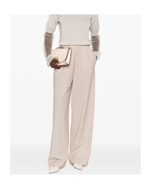 Fabiana Filippi White Elasticated Waistband Trousers