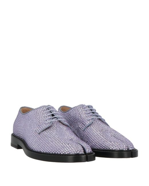 Maison Margiela Purple Round Toe Derby Shoes