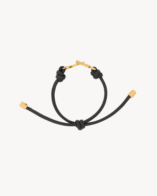 Saint Laurent Multicolor Cassandre Cord Bracelet