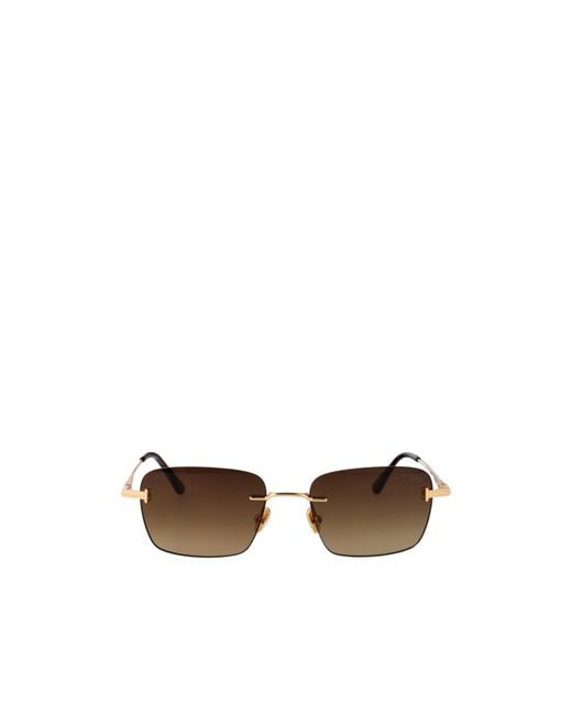 Tom Ford Multicolor Eyewear Rectangle-Frame Rimless Sunglasses for men