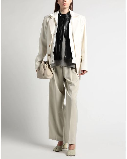 MM6 by Maison Margiela White Denim Blazer
