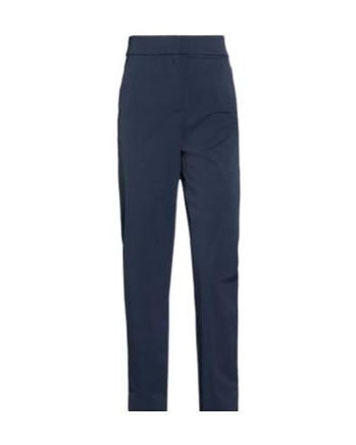 Max Mara Blue High-Waisted Tapered Trousers