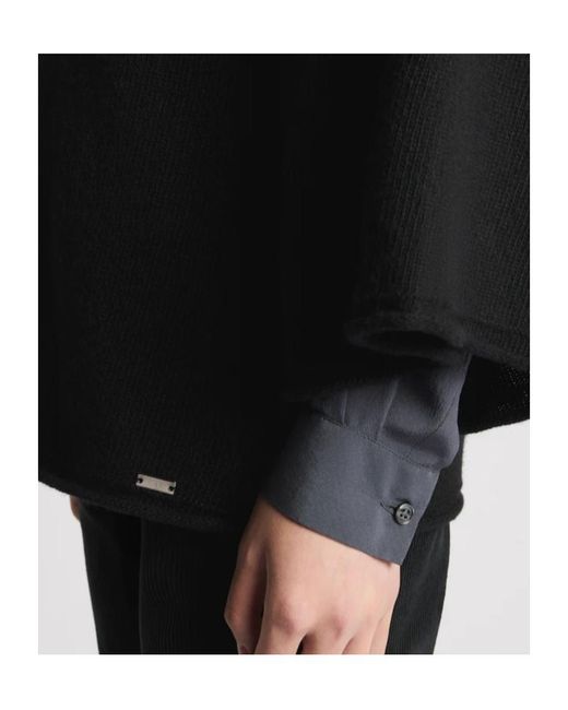 Fay Black Mock Turtleneck