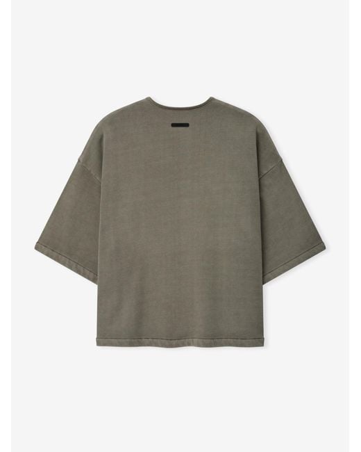 Fear Of God Gray 3/4 Henley Sweatshirt for men