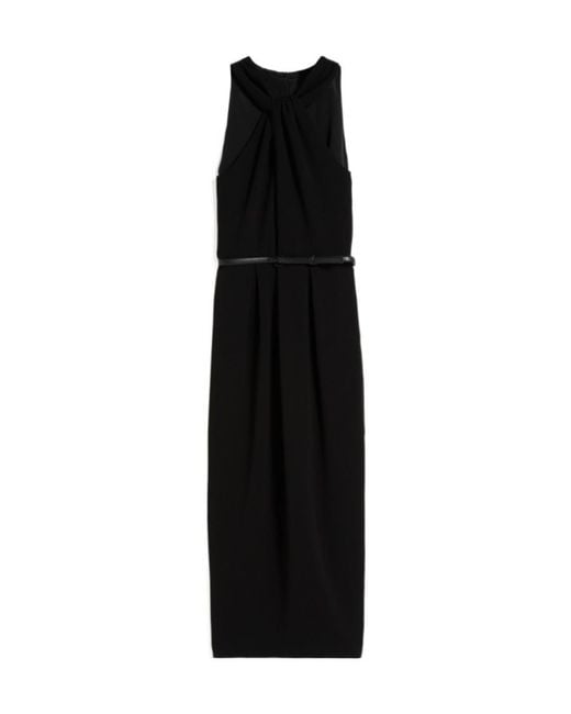 Max Mara Black Pleated Dress