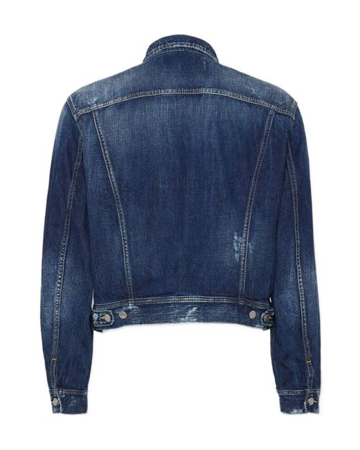 DSquared² Blue Be Cool Be Nice Wash L.A. Jean Jacket for men