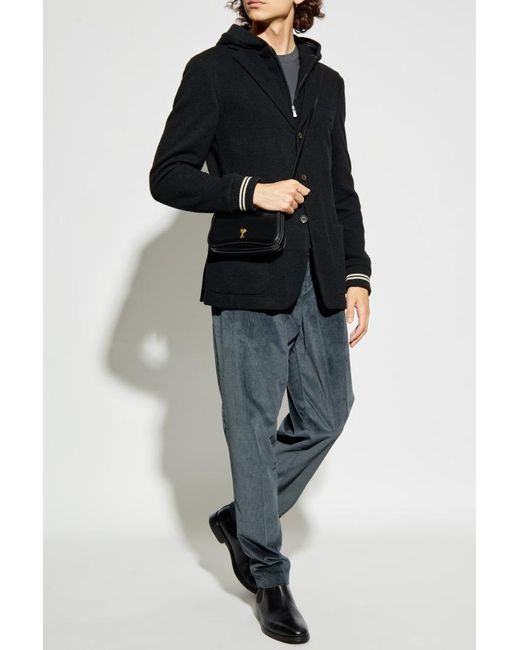Eleventy Blue Jacket With Detachable Hood for men