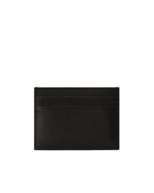 Dolce & Gabbana Black Logo Embossed Card Holder for men