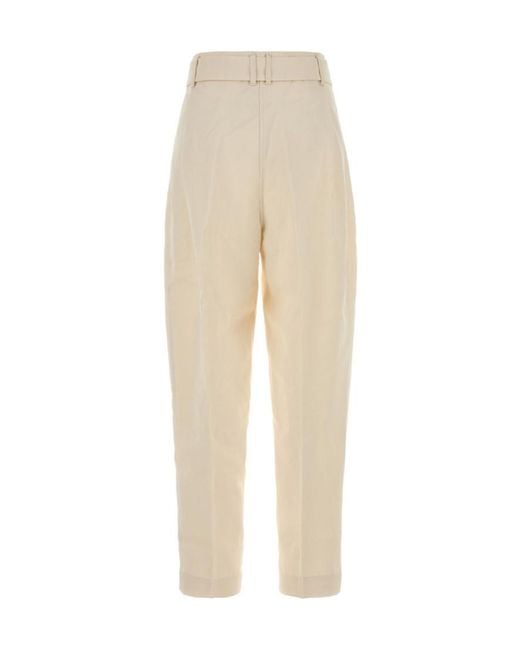 Co. Natural Pleated Belted Pants