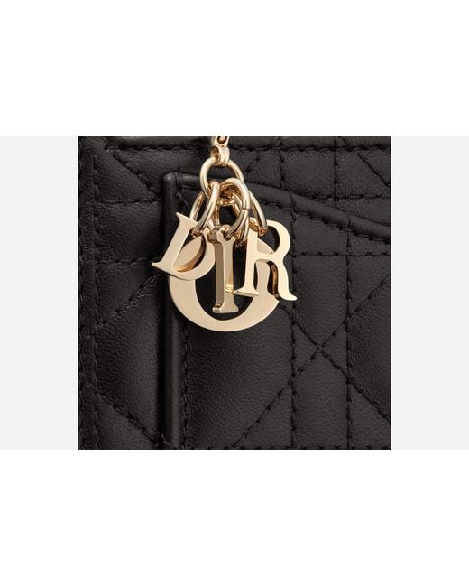Dior Black Lady Compact Zipped Card Holder