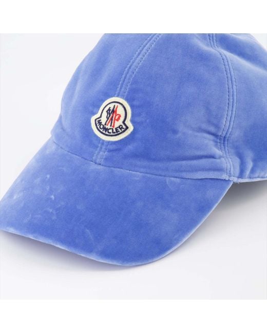 Moncler Blue Logo Patch Baseball Cap