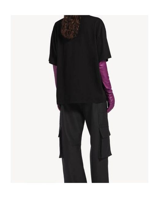 Balenciaga Black Cotton Printed T-Shirt