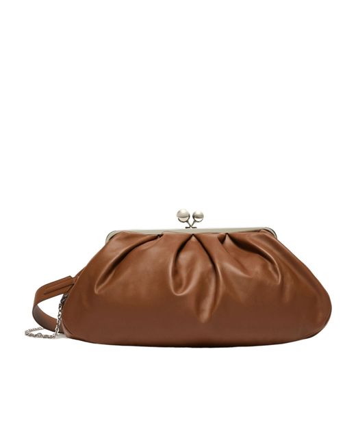 Weekend by Maxmara Brown Oversized Frame Shoulder Bag