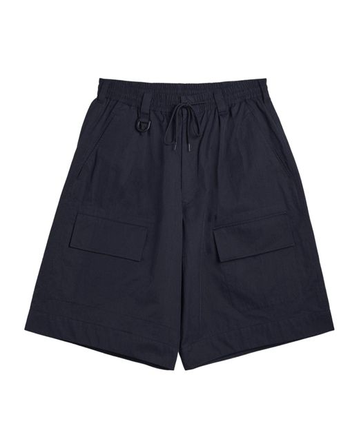Y-3 Blue Wide Shorts for men