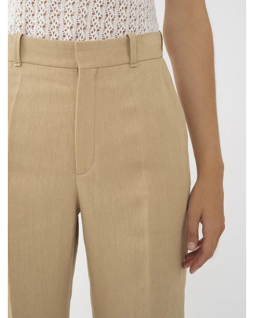 Chloé Natural Chloé High-Waist Tailored Trousers