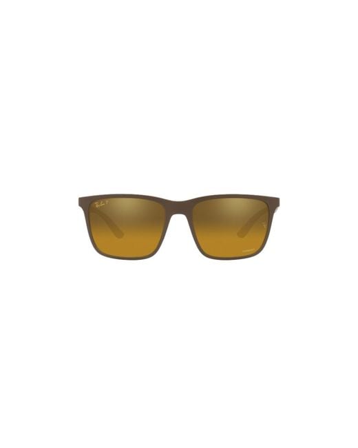 Ray-Ban Yellow Rectangular Frame Sunglasses for men