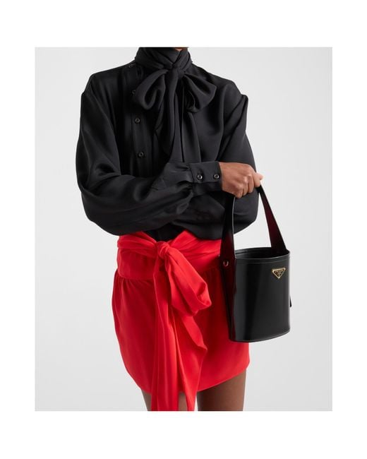 Prada Black Marocain Shirt