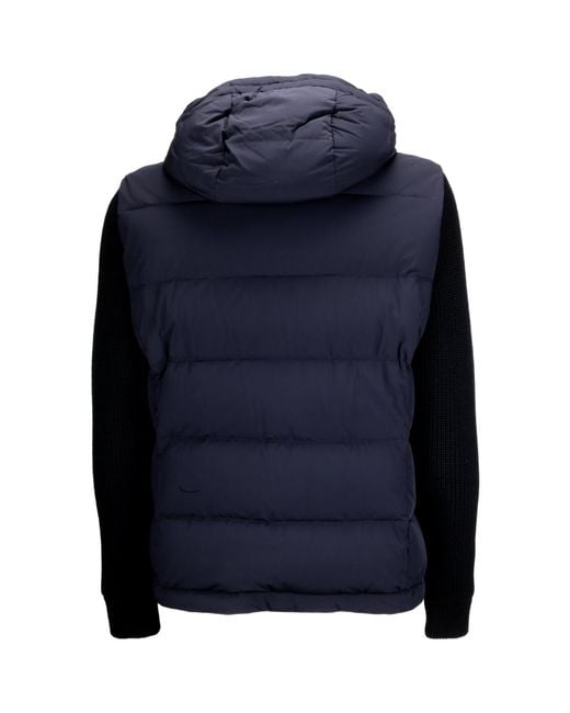 Moorer Blue Foscolo-Knm Padded Bomber Jacket for men