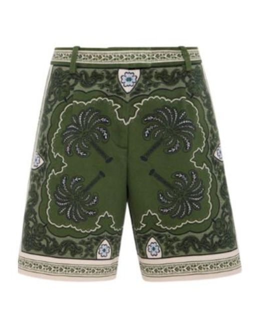 LaDoubleJ Green Printed Shorts