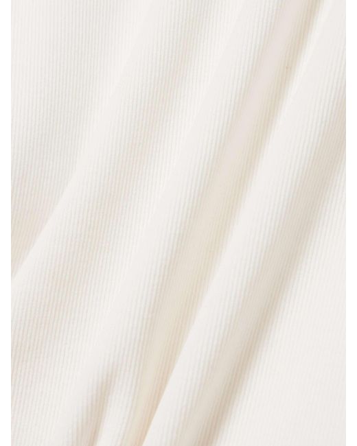 Calvin Klein White Cotton-Blend Jersey T-Shirt