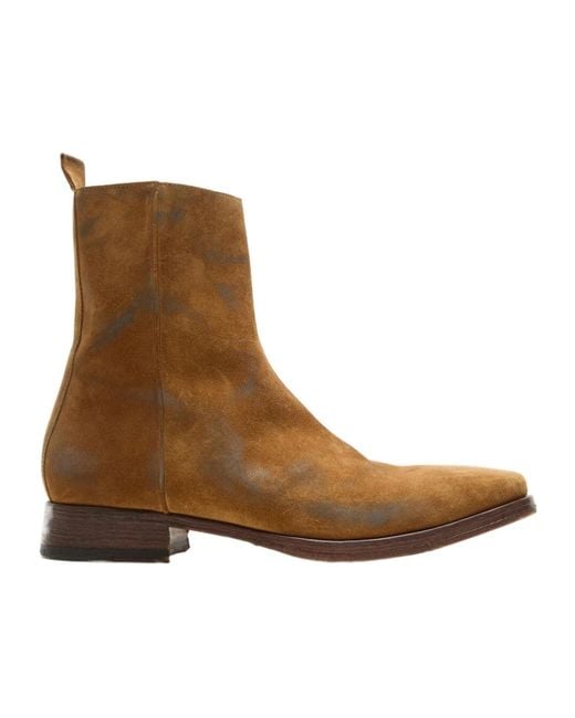 Acne Brown Suede Ankle Boots for men