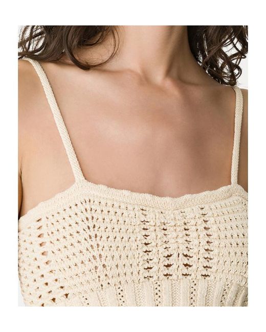 Forte_forte Natural Knitted Crop Top